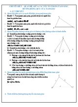 Các chuyên đề Toán Lớp 7 - Chuyên đề 5 Quan hệ giữa các yếu tố trong tam giác. Đường đồng quy của tam giác